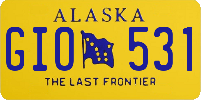 AK license plate GIO531
