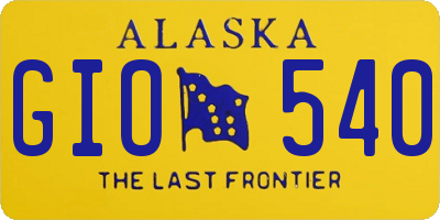 AK license plate GIO540