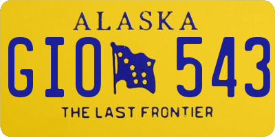 AK license plate GIO543