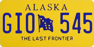 AK license plate GIO545