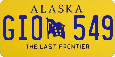 AK license plate GIO549