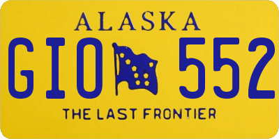 AK license plate GIO552