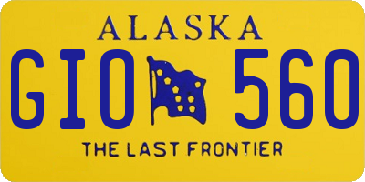 AK license plate GIO560