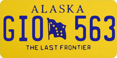 AK license plate GIO563