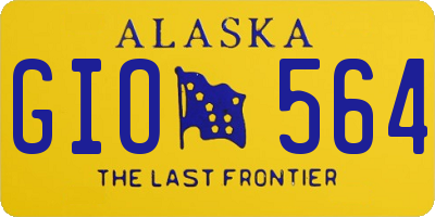 AK license plate GIO564