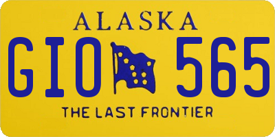 AK license plate GIO565