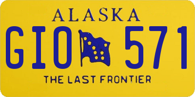 AK license plate GIO571