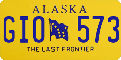AK license plate GIO573
