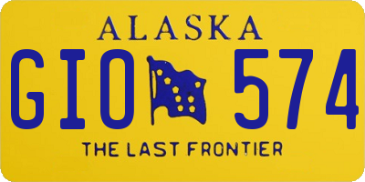 AK license plate GIO574