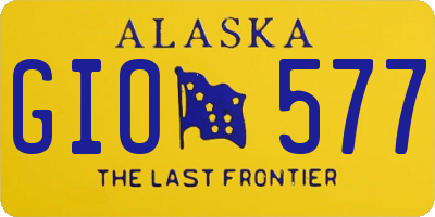 AK license plate GIO577