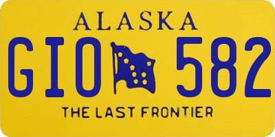 AK license plate GIO582