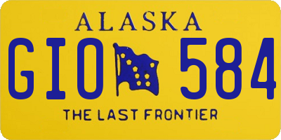 AK license plate GIO584