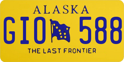 AK license plate GIO588