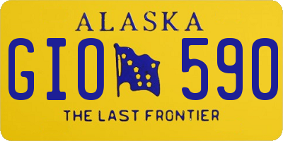 AK license plate GIO590