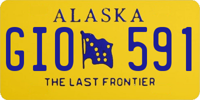 AK license plate GIO591