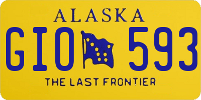 AK license plate GIO593