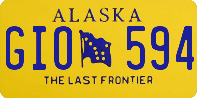 AK license plate GIO594
