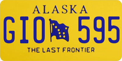 AK license plate GIO595