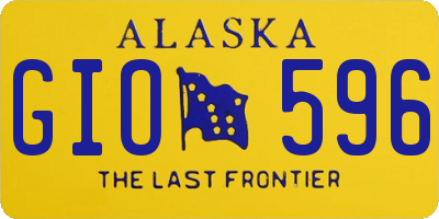 AK license plate GIO596