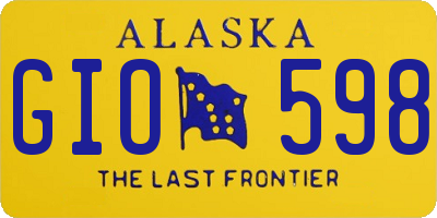 AK license plate GIO598