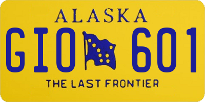 AK license plate GIO601