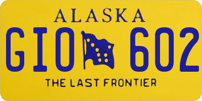 AK license plate GIO602