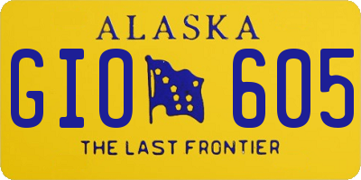 AK license plate GIO605