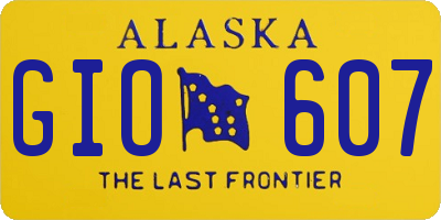 AK license plate GIO607