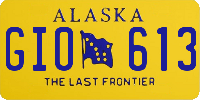 AK license plate GIO613