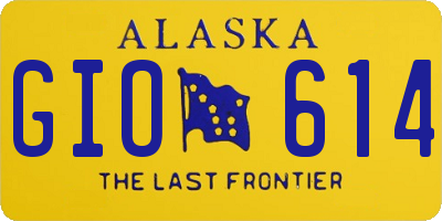 AK license plate GIO614