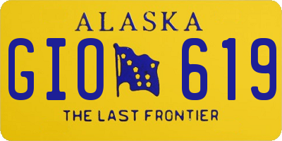 AK license plate GIO619