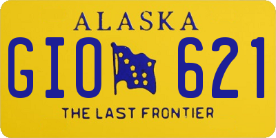 AK license plate GIO621
