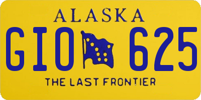 AK license plate GIO625