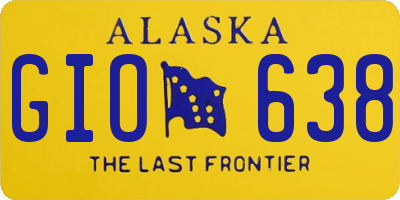 AK license plate GIO638