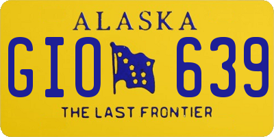 AK license plate GIO639