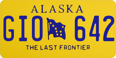 AK license plate GIO642