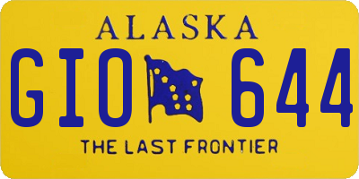 AK license plate GIO644