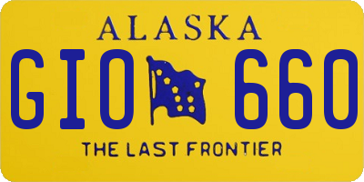 AK license plate GIO660