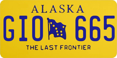 AK license plate GIO665