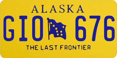 AK license plate GIO676
