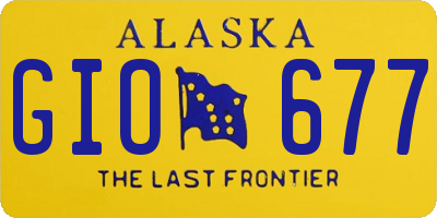 AK license plate GIO677