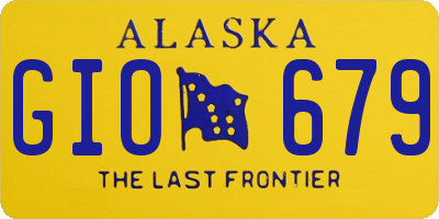 AK license plate GIO679