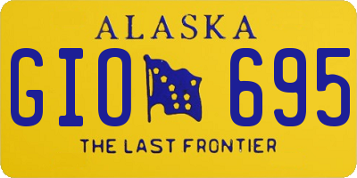 AK license plate GIO695