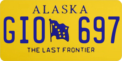 AK license plate GIO697