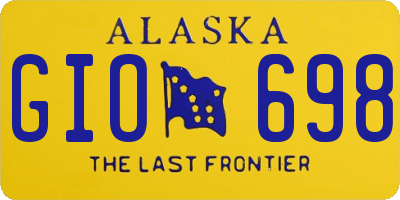 AK license plate GIO698