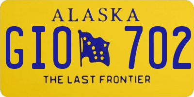 AK license plate GIO702