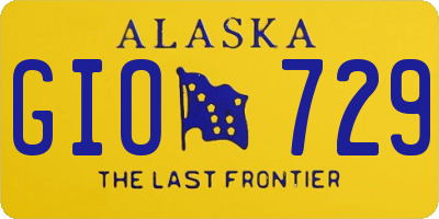 AK license plate GIO729