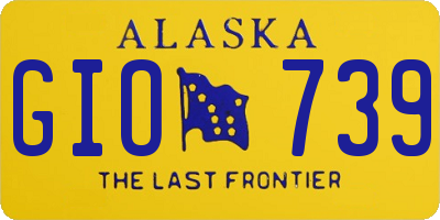 AK license plate GIO739