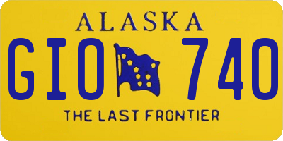 AK license plate GIO740