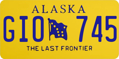 AK license plate GIO745